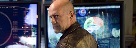 Bruce Willis in the sci-fi thriller Surrogates