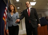 Silda Wall Spitzer and Eliot Spitzer in Client 9: The Rise and Fall of Eliot Spitzer. Photo courtesy of Magnolia Pictures.