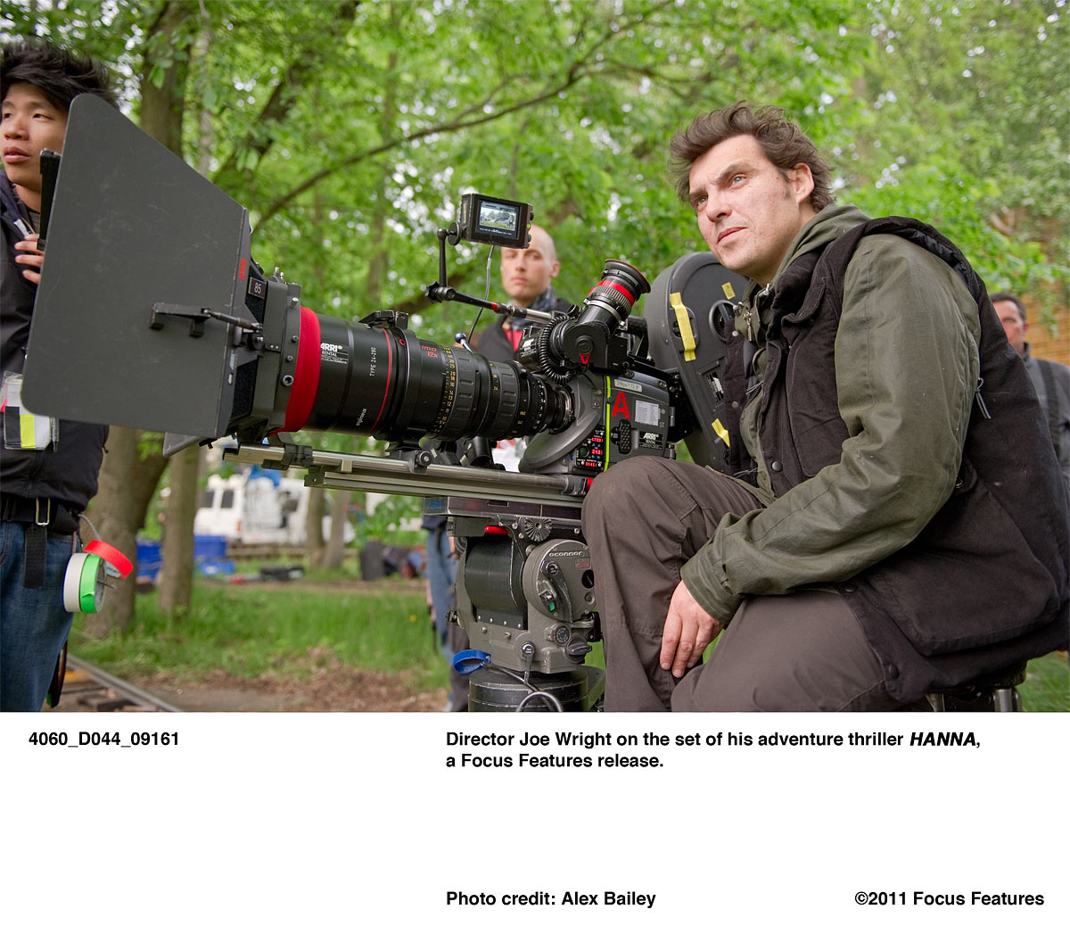 Director Joe Wright on the set of his adventure thriller HANNA, a Focus Features release. Photo credit: Alex Bailey.