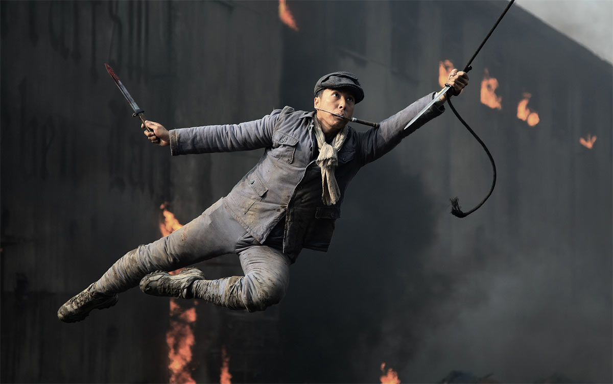 Donnie Yen stars as Chen Zhen, attacking a German machine gun enplacement in a scene from Andrew Lau’s Legend of the Fist: The Return of Chen Zhen. Courtesy of Variance Films and Well Go USA