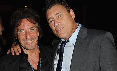 Al Pacino and Steven Bauer at the Scarface cast reunion at the Belasco Theater in Los Angeles