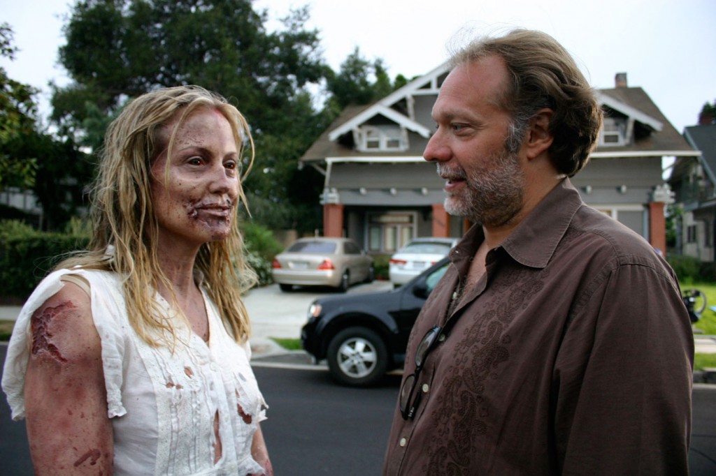 Hannah (Lilli Birdsell) and Greg Nicotero, The Walking Dead Webisodes. Photo Credit: Courtesy of Generate and AMC