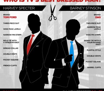 Is TV’s best dressed man Suits’ Harvey Specter or Barney Stinson?