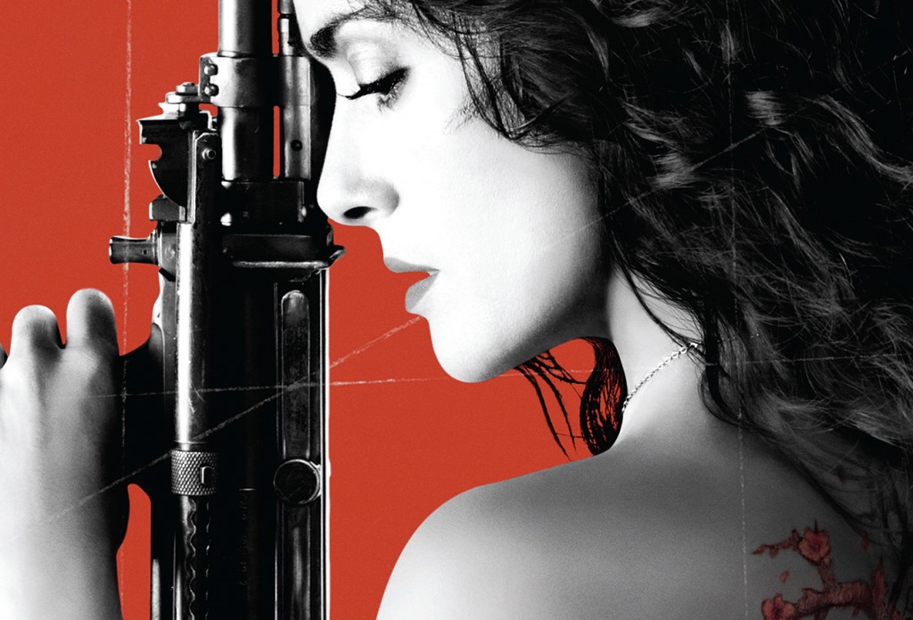 Salma Hayek combats Yakuza-tattooed, sai-toting, RPG-wielding assassins in trailer for Everly