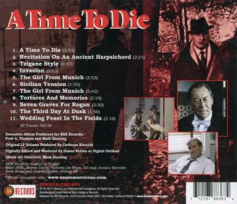 Ennio Morricone – A Time to Die Limited Edition Original Soundtrack from the Motion Picture