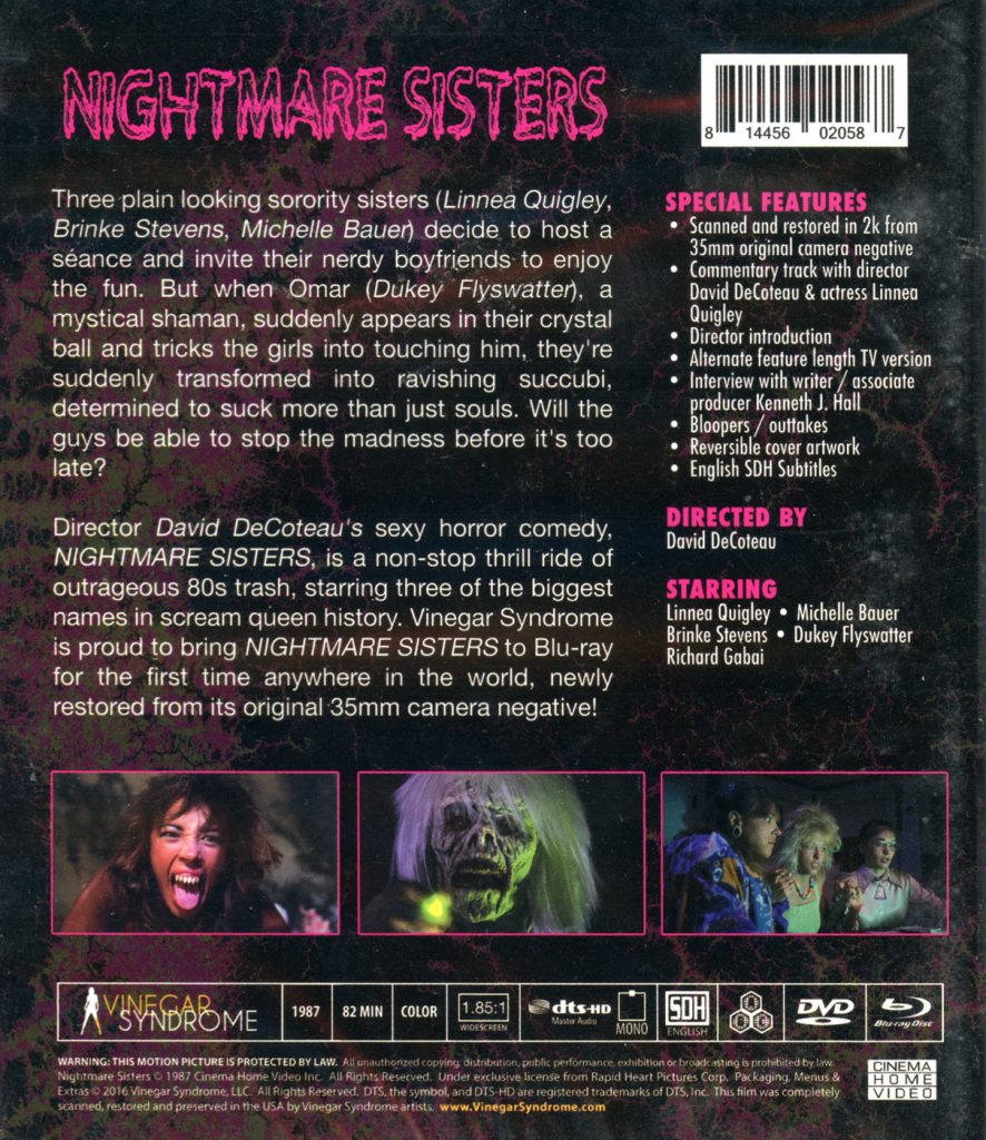 Nightmare Sisters Blu-ray + DVD Combo Pack