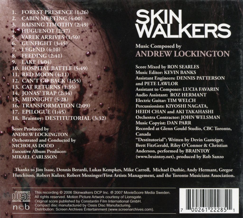 Skinwalkers Original Motion Picture Soundtrack