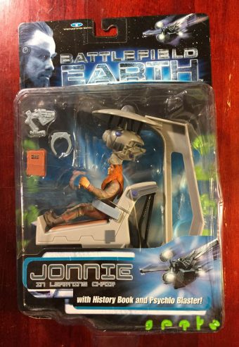 EXTREMELY RARE Trendmasters Battlefield Earth Jonnie in Learning Chair with History Book and Psychlo Blaster (1999)