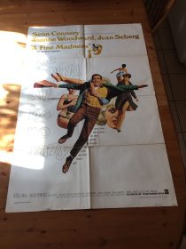 A Fine Madness (1966) Original Movie Poster One Sheet Sean Connery, Joanne Woodward & Irvin Kershner