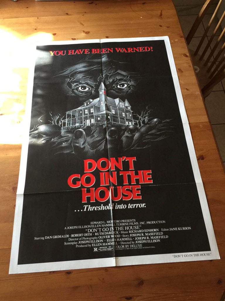 Don’t Go In The House (1979) Original Movie Poster One Sheet Joseph Ellison Horror Thriller
