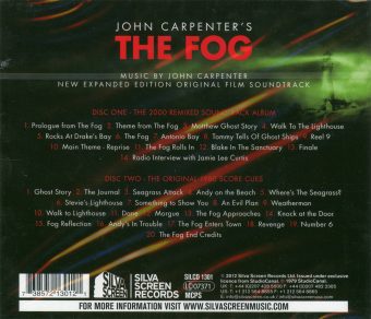 John Carpenter’s The Fog Original Motion Picture Soundtrack Expanded Edition 2-Disc Set