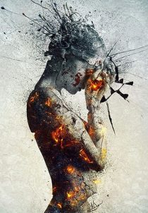 Deliberation Burned and and Cracked Skin 24 x 36 inch Art Poster