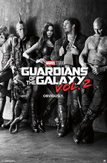 Guardians of the Galaxy: Volume 2 Black & White Noir 22 x 34 inch Movie Poster