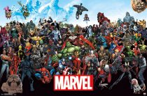 Marvel Universe Characters Lineup 34 x 22 Inch Comics Poster