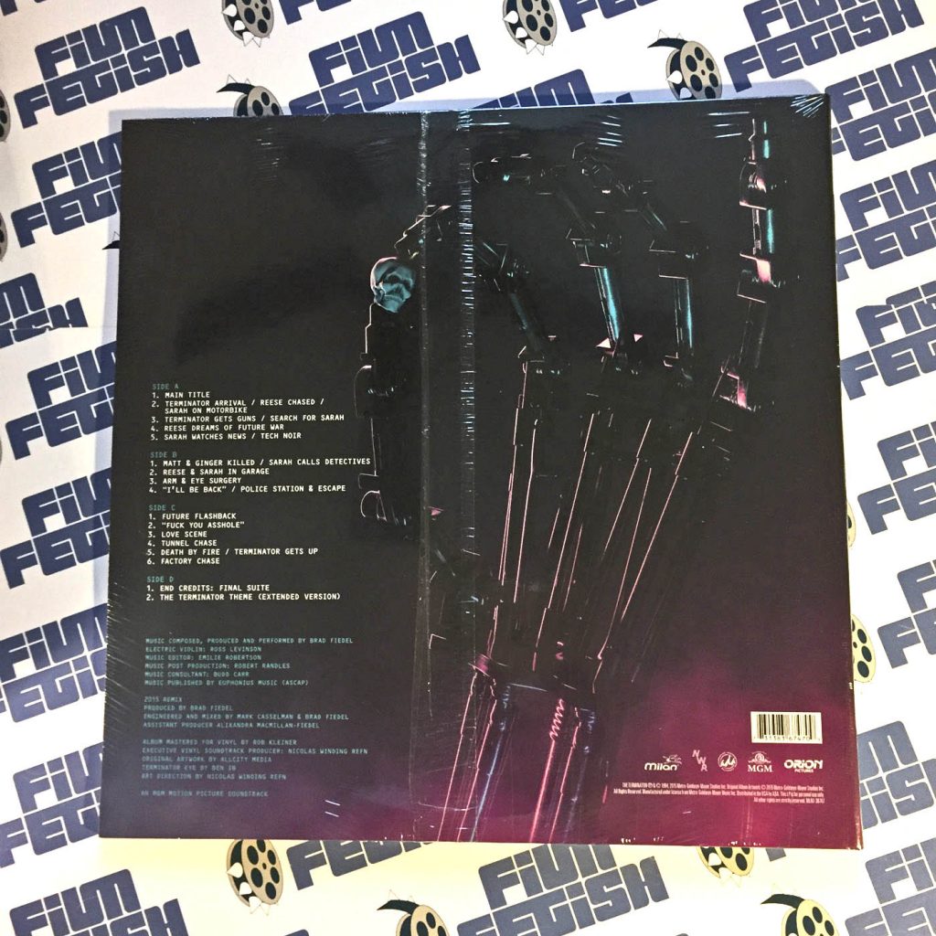 The Terminator Original Motion Picture Soundtrack by Brad Fiedel, 2-LP 180 Gram, Colored Vinyl