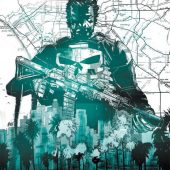 The Punisher 22 x 34 inch Green Comics Cover Poster
