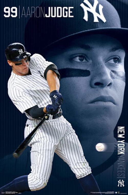 Aaron Judge New York Yankees Number 99 Portrait 22 x 34 Inch Sports Poster