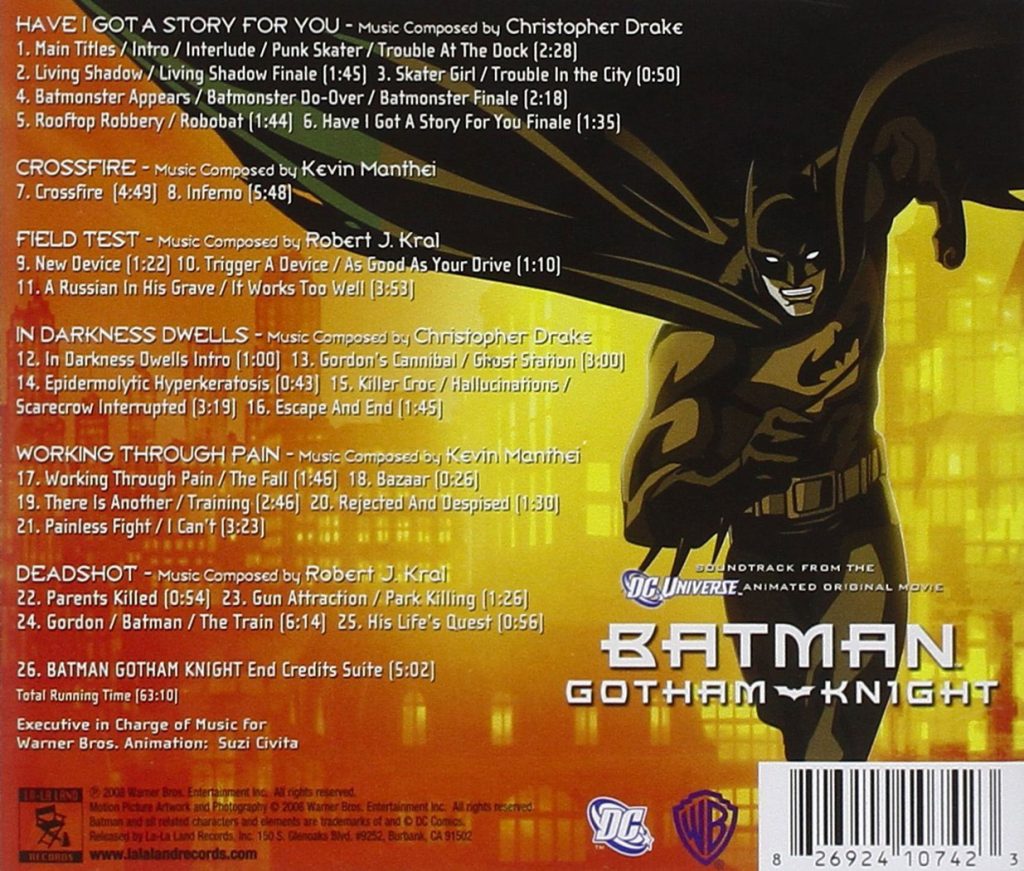 Batman: Gotham Knight Soundtrack from the DC Universe Animated Original Movie