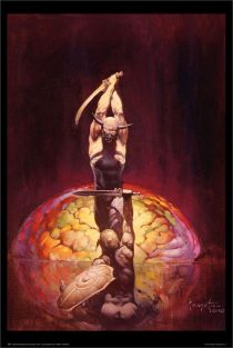 Frank Frazetta The Brain Painting 24 x 36 Inch Fantasy Art Poster