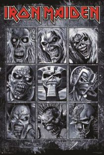 Iron Maiden – The Many Faces of Eddie 24 x 36 Inch Poster