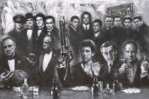 Movie Gangsters Black & White 36 x 24 Inch Collage Poster
