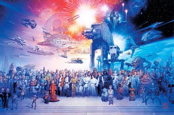 Star Wars Universe Galaxy Character Collage Image 36 x 24 Inch Movie Poster