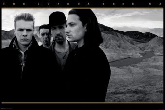 U2 The Joshua Tree Black & White 36 x 24 Inch Poster
