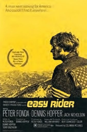 Easy Rider Black & Yellow 24 x 36 Inch One Sheet Movie Poster