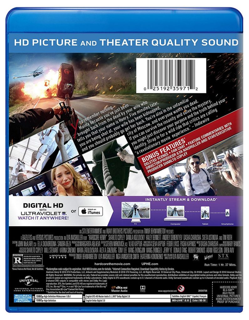 Hardcore Henry Blu-ray + Digital HD