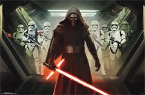 Star Wars: The Force Awakens Kylo Ren with Storm Troopers Oppression 35 x 23 Inch Movie Poster