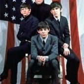 The Beatles – American Flag Background 24 x 36 inch Music Poster