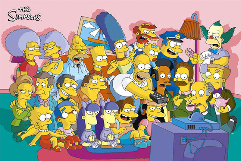 The Simpsons Cartoon Universe Group Shot 36 x 24 Inch Poster