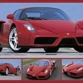 A Tribute to Enzo Anselmo Ferrari – Red Collage 36 x 24 inch Auto Poster