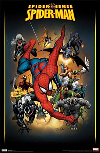 Spider-Man Spider Sense Adversaries Collage 23 x 35 inch Comics Poster