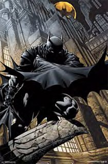 Batman the Dark Knight Lurking on a Building Perch 23 X 35 inch Comic Poster