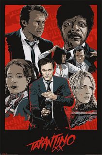 Quentin Tarantino XX 24 x 36 inch Movie Poster – Reservoir Dogs, Pulp Fiction, Jackie Brown, Kill Bill