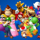 Nintendo Super Mario Brothers Crew of Characters 34 X 22 inch Game Poster