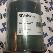 Verbatim CD-R 700MB 52X White Inkjet Hub Printable Recordable Media Disc – 100-Pack Spindle