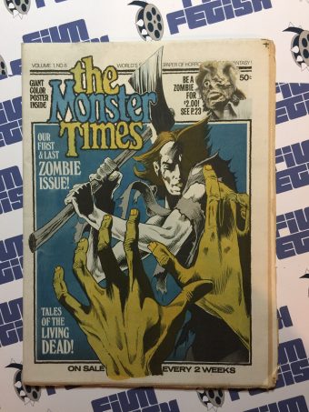 The Monster Times Magazine Volume 1 Number #6 with full-color Plague of the Zombies Poster (1972)