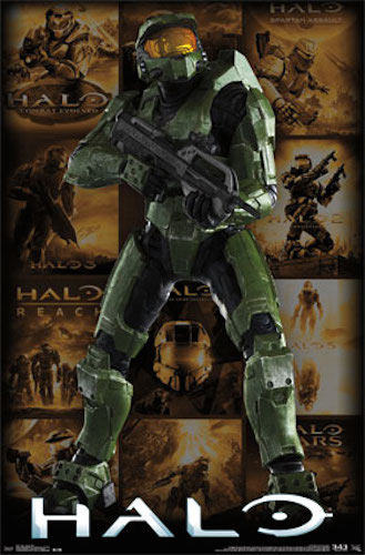 Halo Image Collage Key Art 22 x 34 inch Gaming Poster