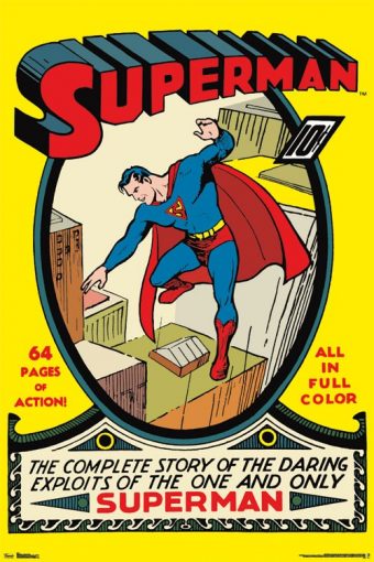 Superman Number 1 Comic Cover 24 x 36 inch Poster