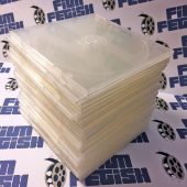 25 Pack Frosted Clear Square Clamshell CD DVD Case with Snap Seal