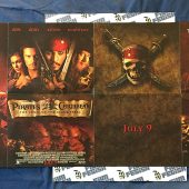 RARE Pirates of the Caribbean: The Curse of the Black Pearl Original 50 x 21 inch Double-Sided Magazine Insert Poster Ad (2003)