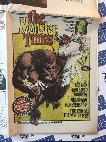 The Monster Times Volume 1 Number 1 Including Centerfold Poster by Bernie Wrightson (January 26, 1972)