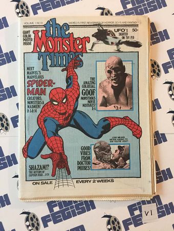 The Monster Times Volume 1 Number 13 with Spider-Man Poster Insert (July 19, 1972)