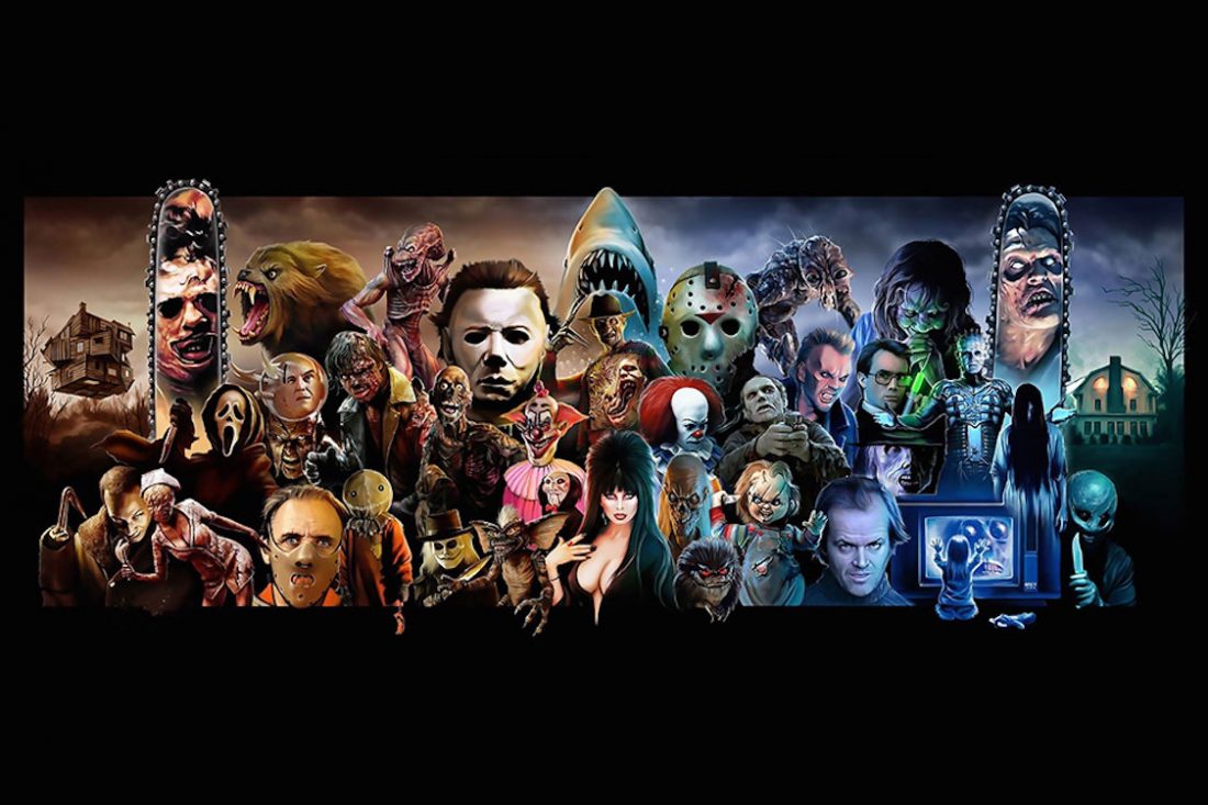 Mash-Up 36 x 24 inch Poster-The Monsters Collage Mash-Up Poster features cu...