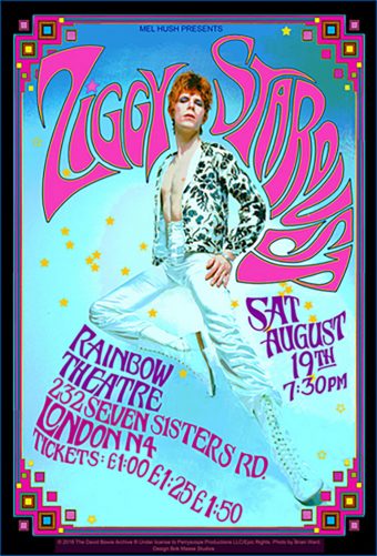 David Bowie Ziggy Stardust 16×23 inch Bob Masse Music Concert Poster