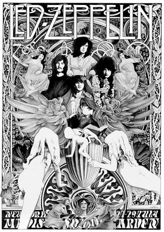 Led Zeppelin Madison Square Garden 18×24 inch Rock Music Concert Poster