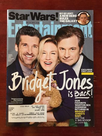 Entertainment Weekly Magazine (December 31, 2015) Patrick Dempsey, Renee Zellweger, Colin Firth