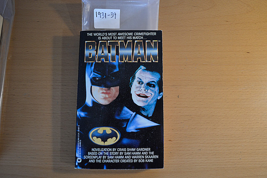 Batman Official Movie Novelization Paperback Edition (1989)